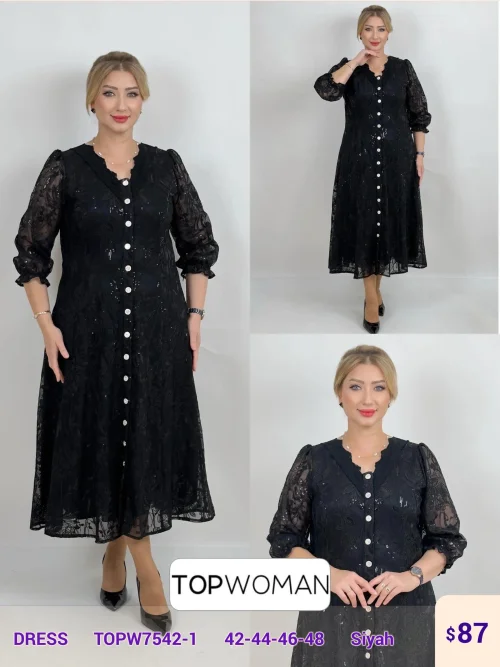 Платье DIAGONAL (Black, модель TOPW7542-1) оптом