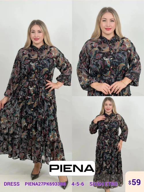 Платье DIAGONAL (Black, модель PIENA27PK6933BB) оптом