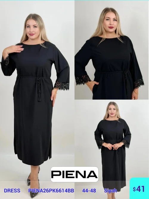 Платье DIAGONAL (Black, модель PIENA26PK6614BB) оптом