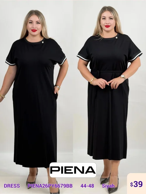 Платье DIAGONAL (Black, модель PIENA26PY6679BB) оптом