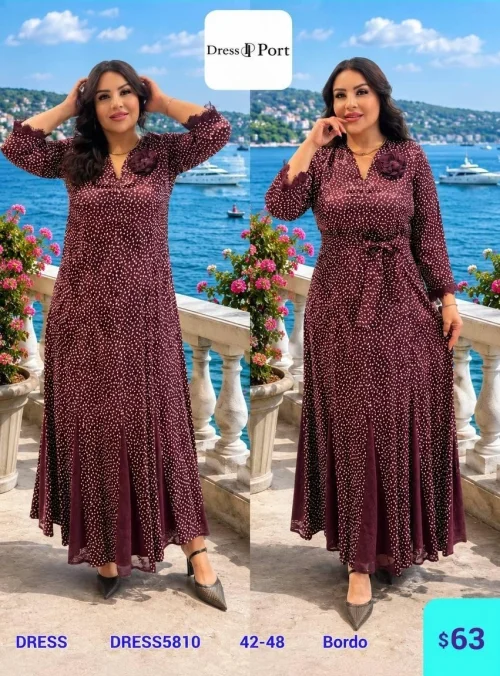 Платье DIAGONAL (Burgundy, модель DRESS5810) оптом