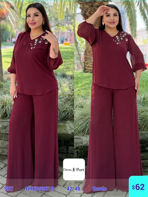 Костюмы и комплекты DIAGONAL (Бордовый, модель DRESS3615) оптом