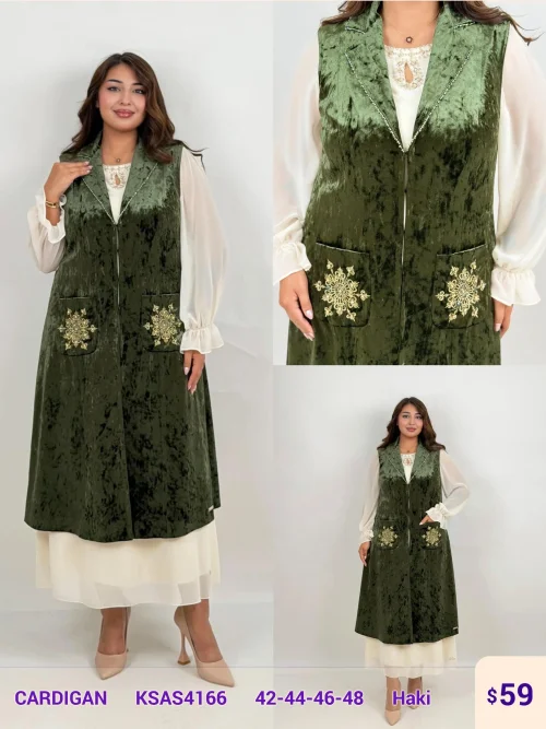 Кардиган DIAGONAL (Olive, модель KSAS4166) оптом