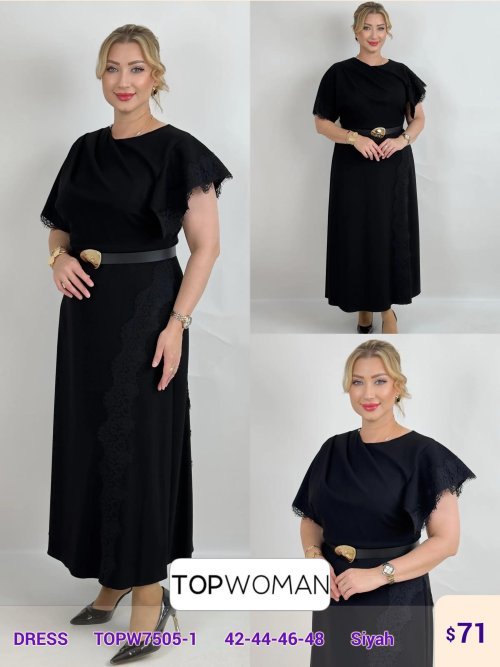 Платье DIAGONAL (Black, модель TOPW7505-1) оптом