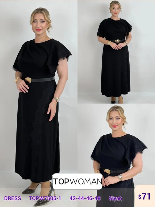 Платье DIAGONAL (Black, модель TOPW7505-1) оптом