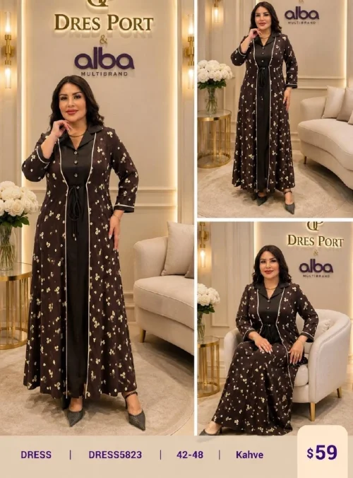 Платье DIAGONAL (Brown, модель DRESS5823) оптом