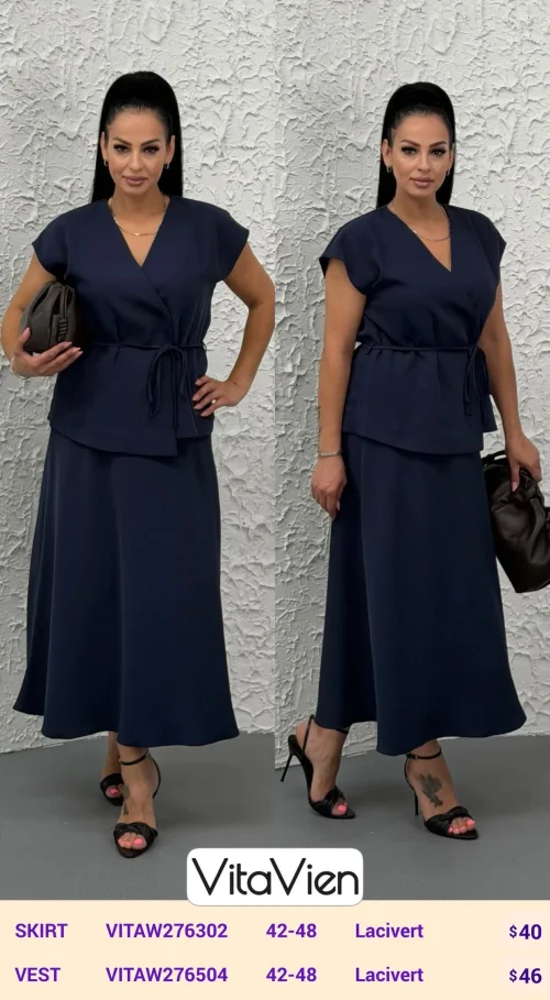 Юбка DIAGONAL (Navy, модель VITAW276302) оптом
