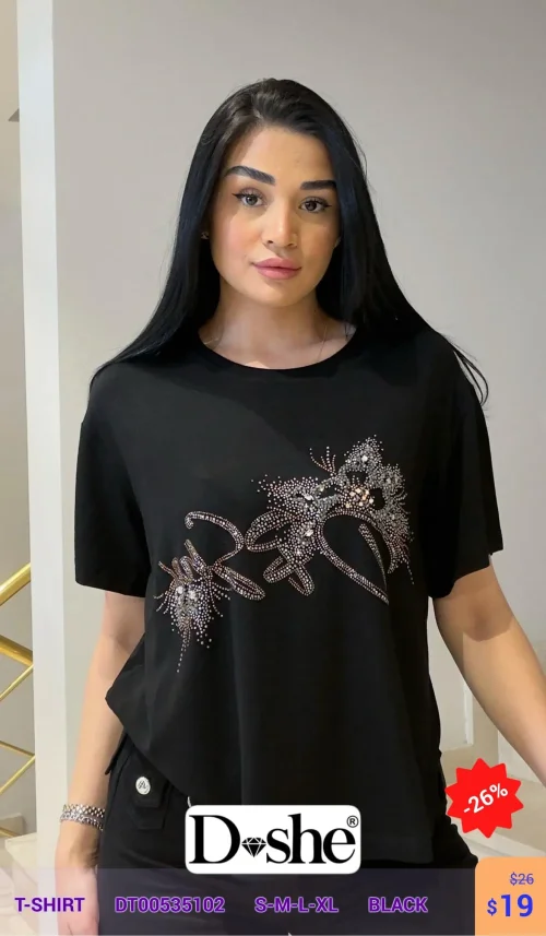 Футболка DISHE (Черный, модель DT00535102) оптом