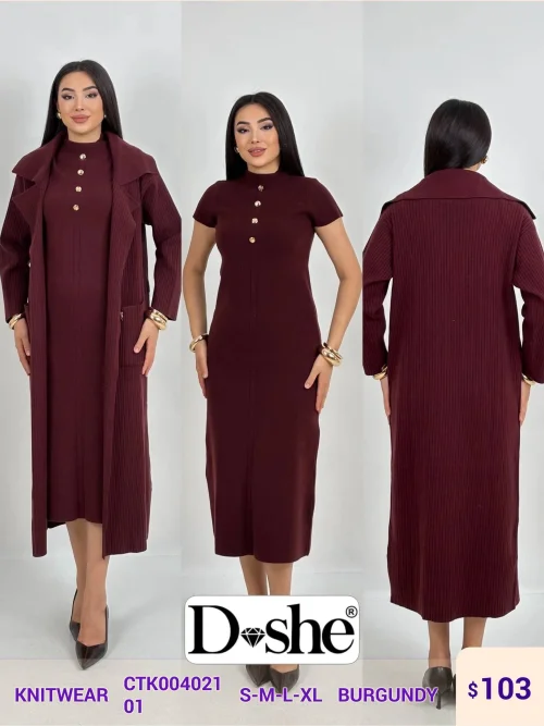 Трикотаж DISHE (Burgundy, модель CTK004021) оптом