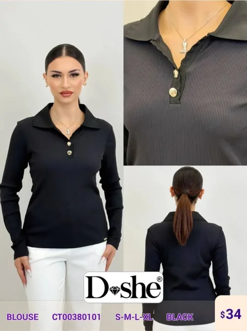 Блузка DISHE (Black, модель CT00380101) оптом