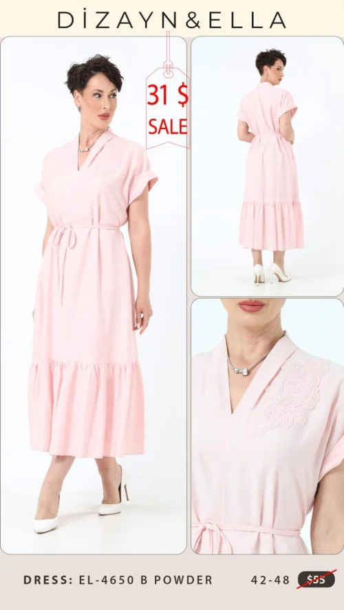 Платье Dizayn&Ella (Розовый, модель EL-4650 B) оптом