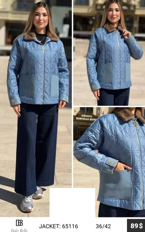 Куртка DOLCE BELLA (Ice blue, модель 65116) оптом