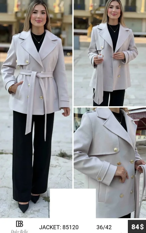 Жакет DOLCE BELLA (Light gray, модель 85120) оптом