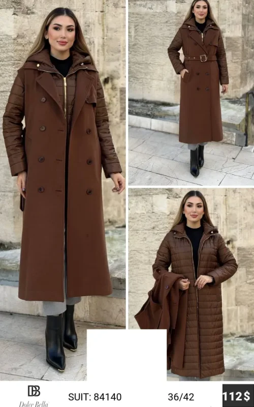 Пальто DOLCE BELLA (Brown, модель 84140) оптом