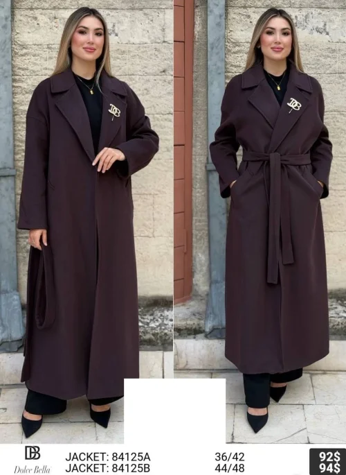 Пальто DOLCE BELLA (Винный, модель 84125A) оптом