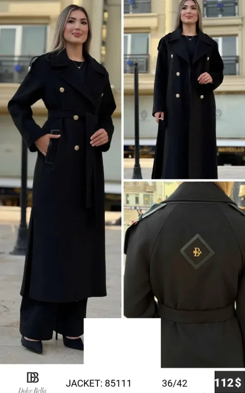 Пальто DOLCE BELLA (Black, модель 85111) оптом