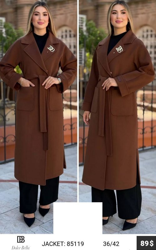 Пальто DOLCE BELLA (Brown, модель 85119) оптом