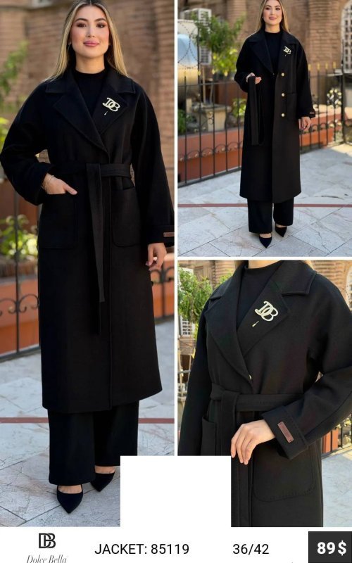 Пальто DOLCE BELLA (Black, модель 85119) оптом