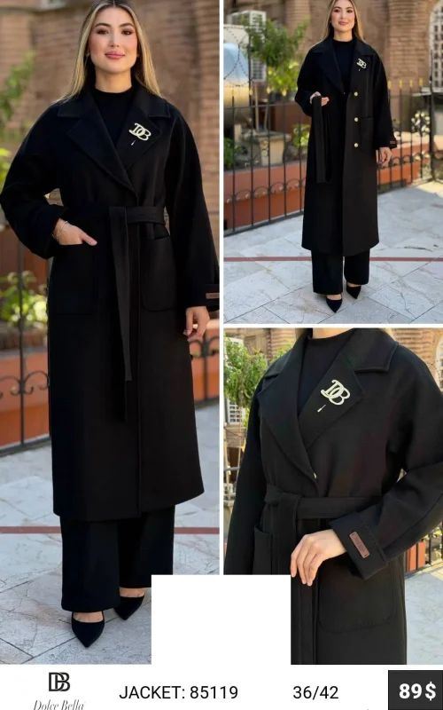 Пальто DOLCE BELLA (Black, модель 85119) оптом