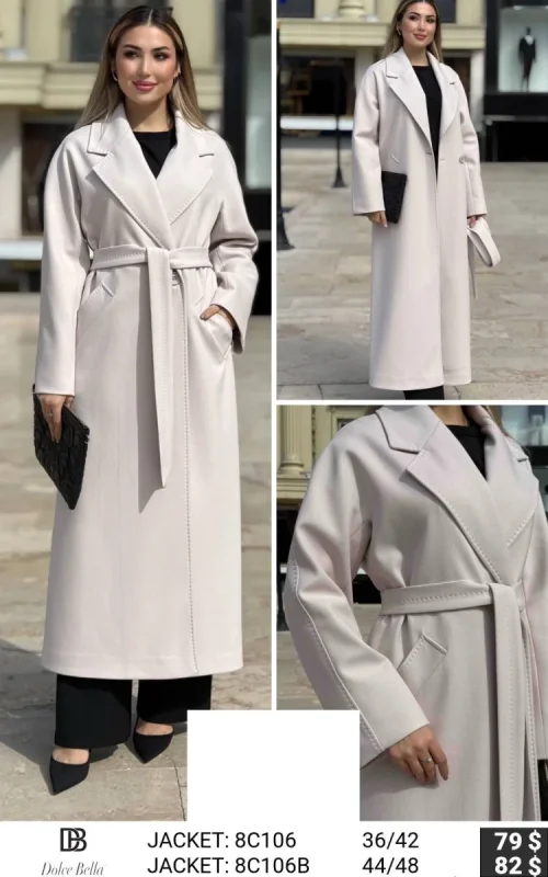 Пальто DOLCE BELLA (Gray, модель 8C106) оптом