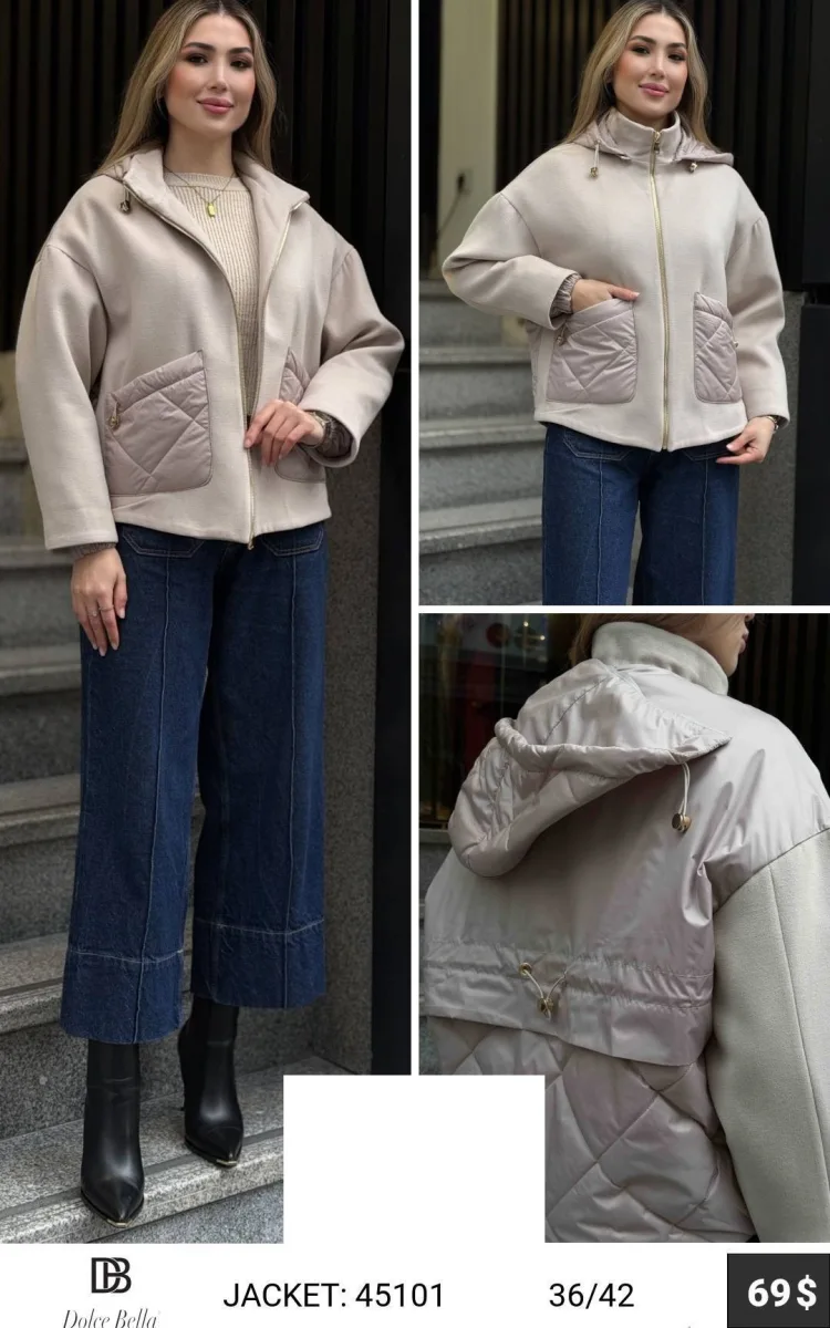 Куртка DOLCE BELLA (Gray, модель 45101) оптом
