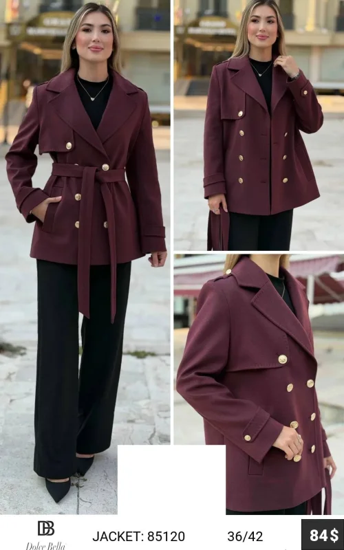 Жакет DOLCE BELLA (Dark burgundy, модель 85120) оптом