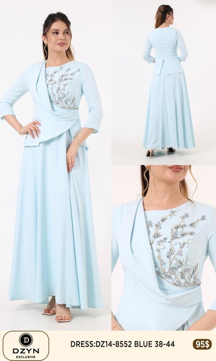 Платье DZYN EXCLUSIVE (Синий, модель DZ14-8552) оптом