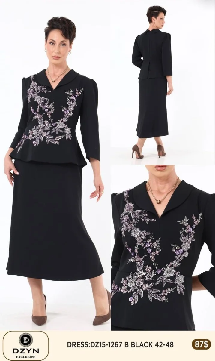 Платье DZYN EXCLUSIVE (Black, модель DZ15-1267) оптом