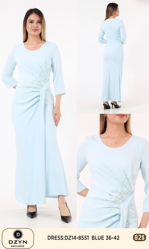 Платье DZYN EXCLUSIVE (Синий, модель DZ14-8551) оптом