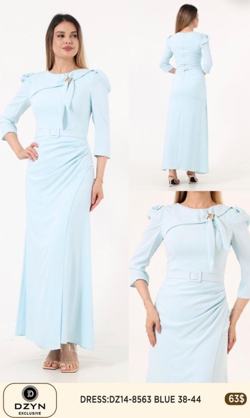 Платье DZYN EXCLUSIVE (Синий, модель DZ14-8563) оптом