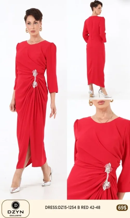 Платье DZYN EXCLUSIVE (Red, модель DZ15-1254) оптом