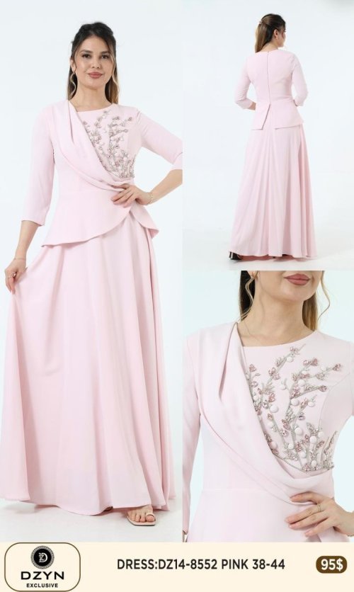 Платье DZYN EXCLUSIVE (Розовый, модель DZ14-8552) оптом