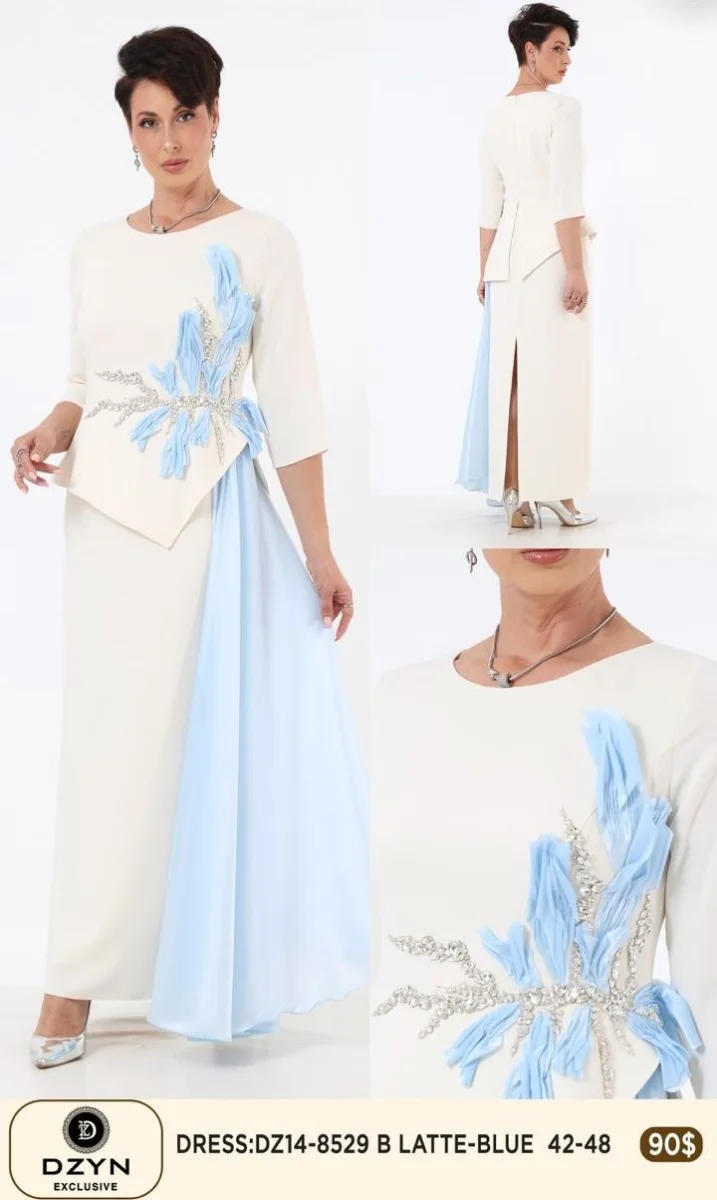 Платье DZYN EXCLUSIVE (Blue, модель DZ14-8529) оптом