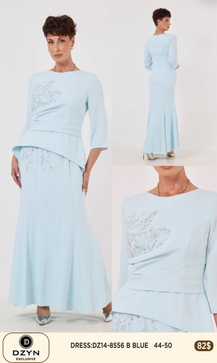 Платье DZYN EXCLUSIVE (Blue, модель DZ14-8556) оптом