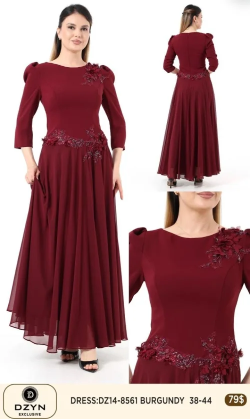 Платье DZYN EXCLUSIVE (Burgundy, модель 8561) оптом