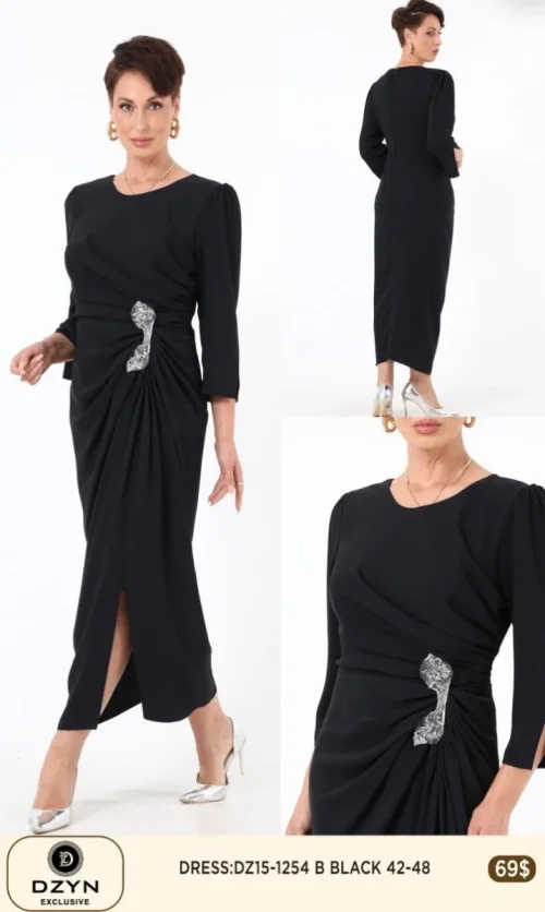 Платье DZYN EXCLUSIVE (Black, модель DZ15-1254) оптом