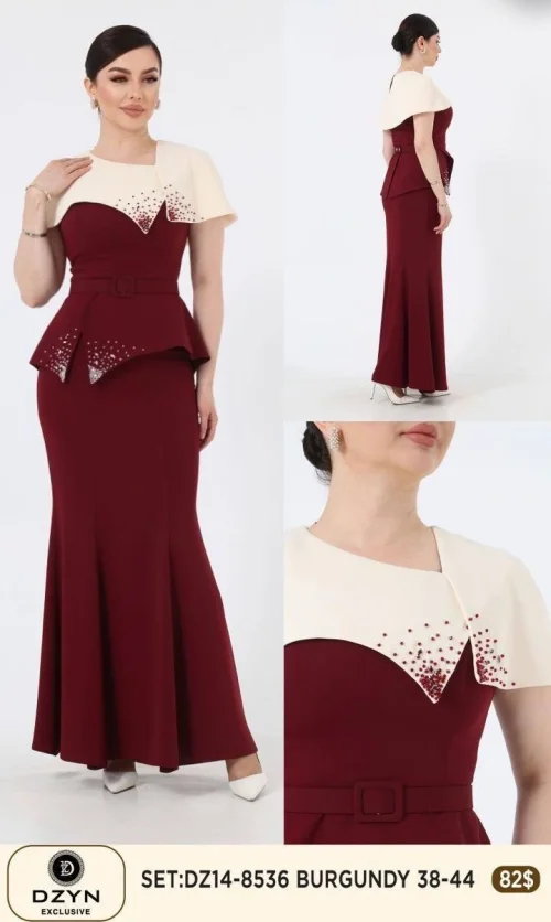 Костюм DZYN EXCLUSIVE (Бордовый, модель DZ14-8536) оптом