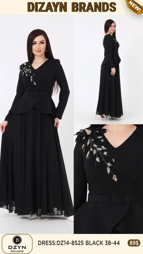 Платье DZYN EXCLUSIVE (Черный, модель DZ14-8525) оптом