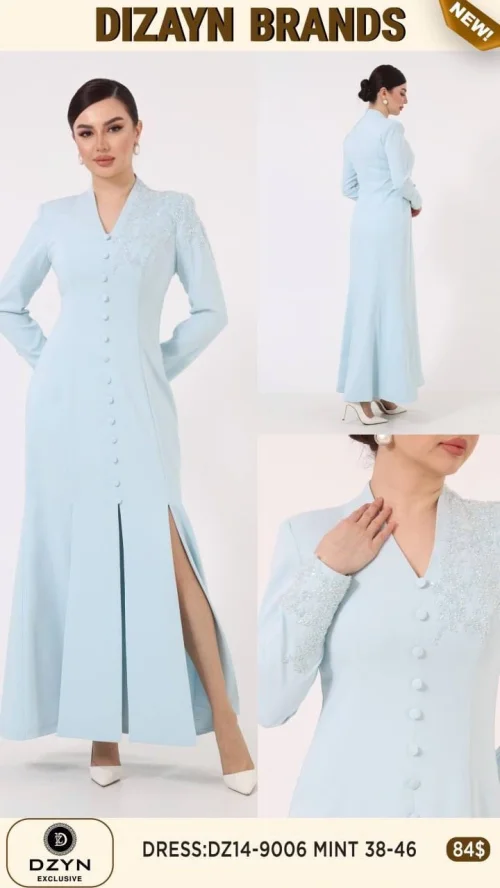 Платье DZYN EXCLUSIVE (Мятный, модель DZ14-9006) оптом