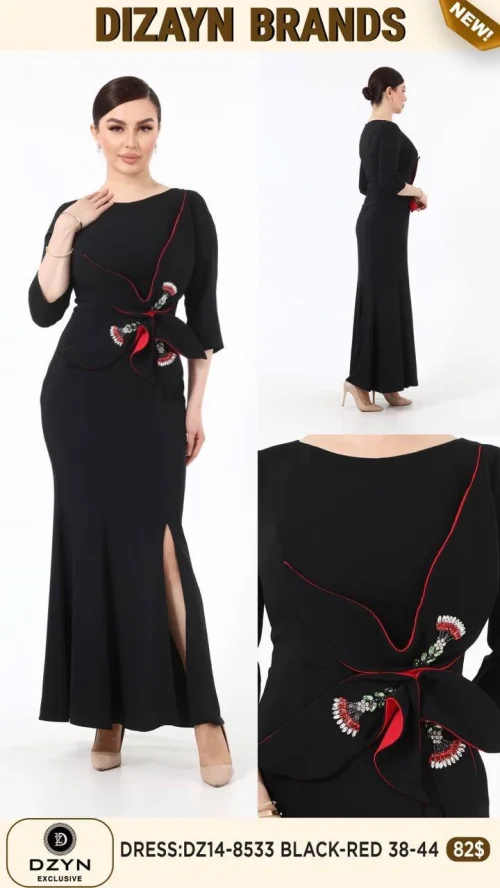 Платье DZYN EXCLUSIVE (Черный, модель DZ14-8533) оптом