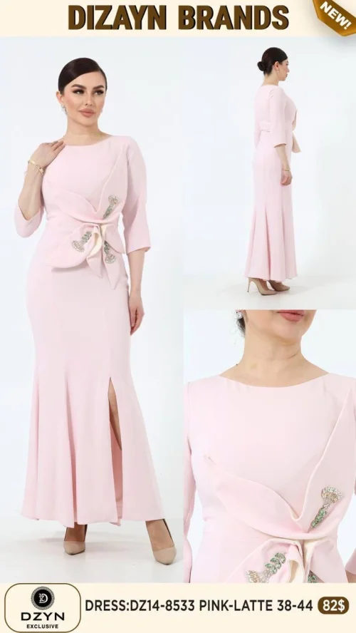 Платье DZYN EXCLUSIVE (Розовый, модель DZ14-8533) оптом