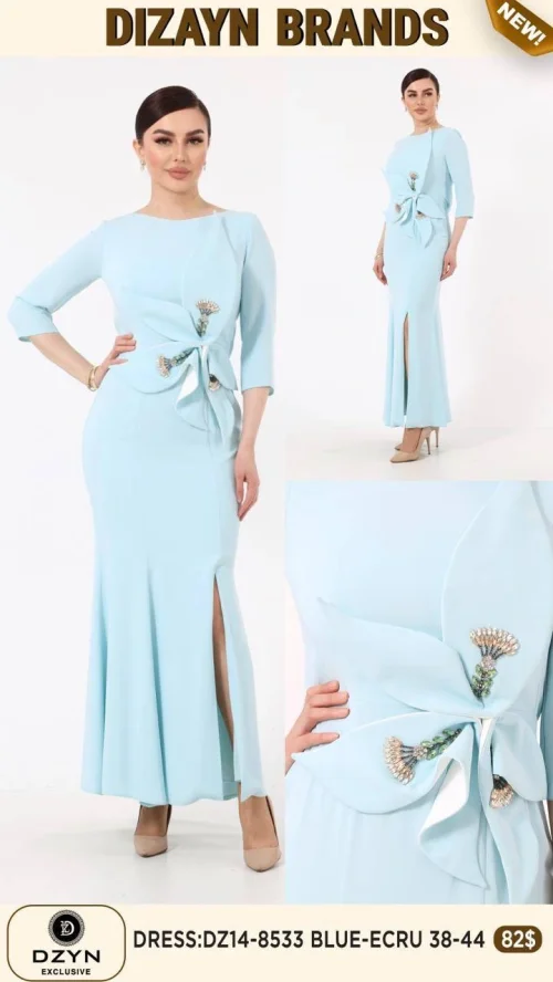 Платье DZYN EXCLUSIVE (Синий, модель DZ14-8533) оптом