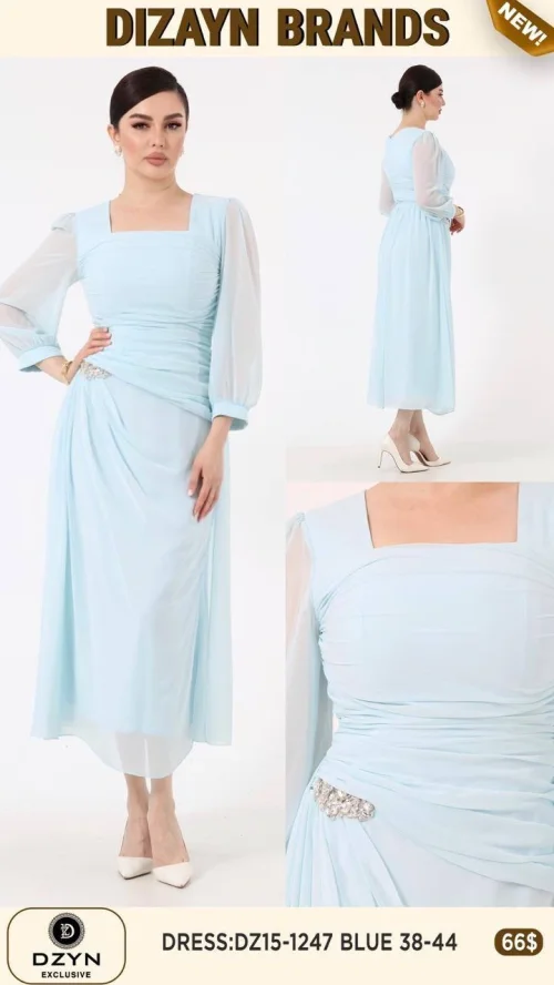 Платье DZYN EXCLUSIVE (Синий, модель DZ15-1247) оптом