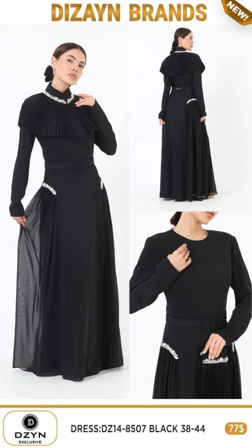 Платье DZYN EXCLUSIVE (Черный, модель DZ14-8507) оптом
