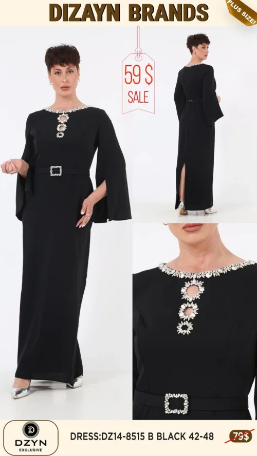 Платье DZYN EXCLUSIVE (Черный, модель DZ14-8515) оптом