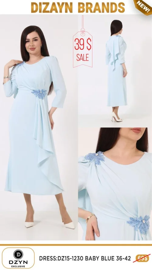 Платье DZYN EXCLUSIVE (Синий, модель DZ15-1230) оптом