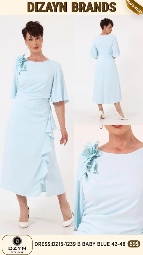 Платье DZYN EXCLUSIVE (Синий, модель DZ15-1239) оптом