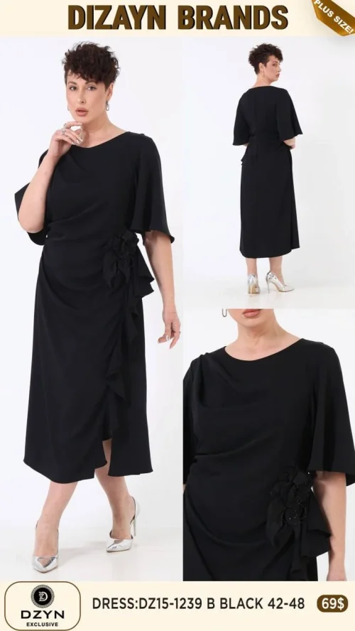 Платье DZYN EXCLUSIVE (Черный, модель DZ15-1239) оптом