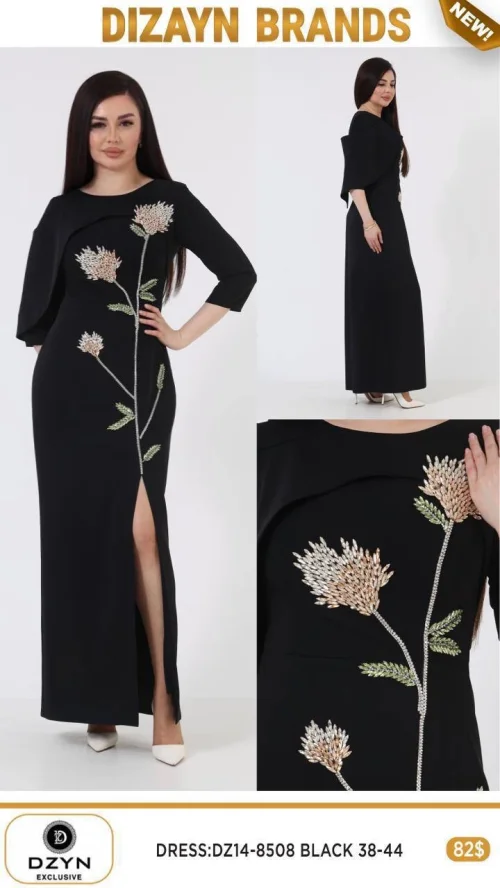Платье DZYN EXCLUSIVE (Черный, модель DZ14-8508) оптом