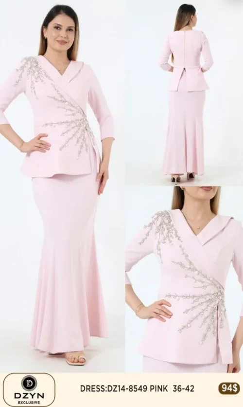 Платье DZYN EXCLUSIVE (Pink, модель DZ14-8549) оптом